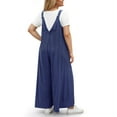 thumbnail image 2 of WellSize Plus Size Jumpsuits for Women Adjustable Straps Loose Overalls Long Rompers With Pockets, 2 of 7