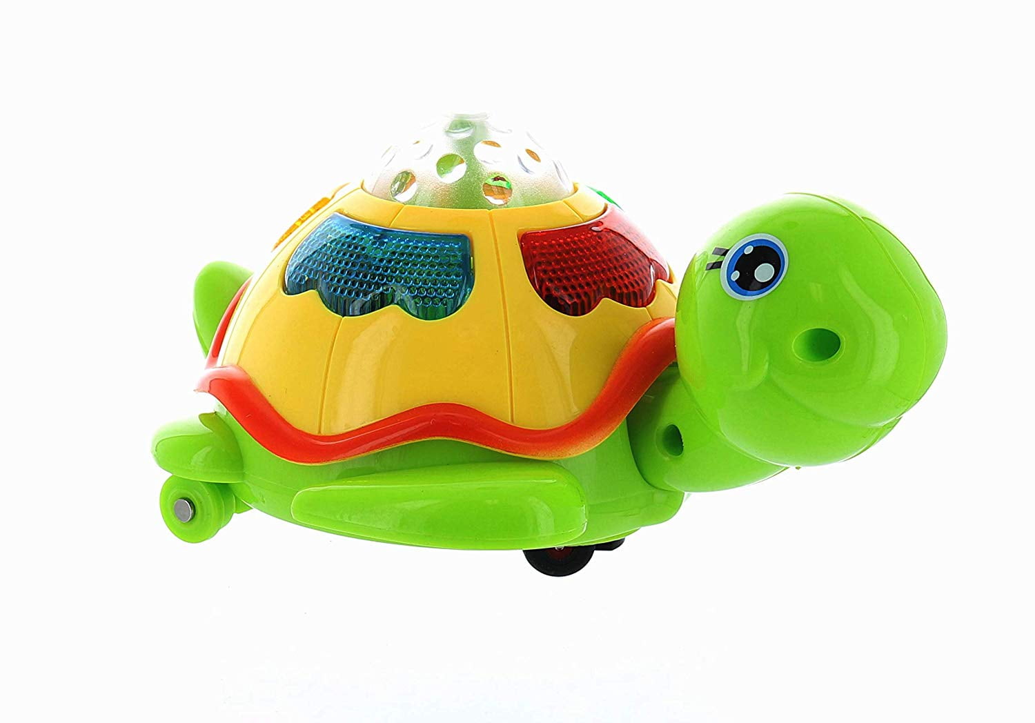 GiftExpress LED Flashing Light up Musical Moving Turtle Toy for