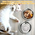 thumbnail image 5 of Qweryboo 6Packs Cat Bowls Cat Food Bowls with Spoon, 6Inch Cats Shallow Bowl, Pet Feeding Bowl Whisker Fatigue Relief, Extra Replacement Bowl-Metal Food and Water Dish, for Small Dogs and Cats, 12oz, 5 of 7