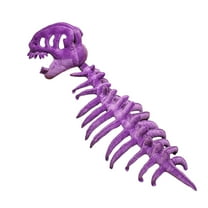 Wizlet Realistic Dinosaur Skeleton Costume – 3D Skeleton Design Halloween Dinosaur Skull Outfit, Themed Skull Cosplay Props 45.3 in Purple