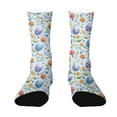 thumbnail image 2 of Easter Pattern Socks for Women, Colorful Crew Socks with Bunny & Egg Designs, Festive Novelty Socks for Holiday & Gift Exchange H 1pcs, 2 of 6