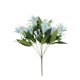 thumbnail image 2 of Flores artificiales de lirio, ramo de lirios falsos | Arreglo floral artificial con hojas verdes y detalles blancos, 2 of 6