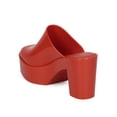 thumbnail image 3 of Melissa Mule Women PVC Jelly Peep Toe Platform Chunky Heel Mule HC24, 3 of 5