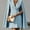 Blue, variant on ZOELNIC Women's Cape Blazer Dress Split Long Sleeve Double Breasted Jacket Dress, Office to Evening Outfit with Structured Shoulders for Weddings & Business Events, S