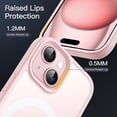 thumbnail image 6 of JETech Magnetic Case for iPhone 15 6.1-Inch Compatible with MagSafe, Translucent Matte Back Slim Shockproof Phone Cover (Pink), 6 of 6