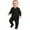 Pure Black, variant on Unisex Babies Cotton Long Sleeve Footed Jumpsuit With Mitten Cuff Infant Girls Boys Zipper Fall Winter Onesie One-piece Clothes