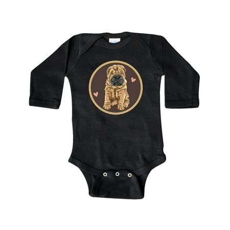 

Inktastic Chinese Shar-Pei Dog Art Gift Baby Girl Long Sleeve Bodysuit