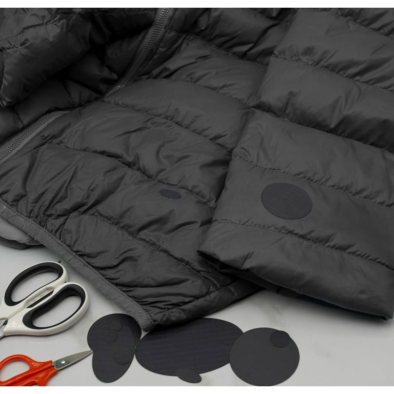 OIIKI Puffer Down Jacket Repair Patch Kit 40pcs, Black Nylon