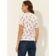 thumbnail image 4 of INSPIRE CHIC Camisa Floral Semitransparente Con Cuello Peter Pan Para Mujer Blanco-Rosa XL, 4 of 5