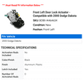 thumbnail image 2 of Front Left Door Lock Actuator - Compatible with 2000 Dodge Dakota, 2 of 2