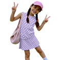 thumbnail image 4 of Grblisyd Girls Skirt Sets Polka Dots Sleeveless Tank Tops and Tennis Skirt 2 Piece Workout Outfits 3-13 Years, 4 of 6