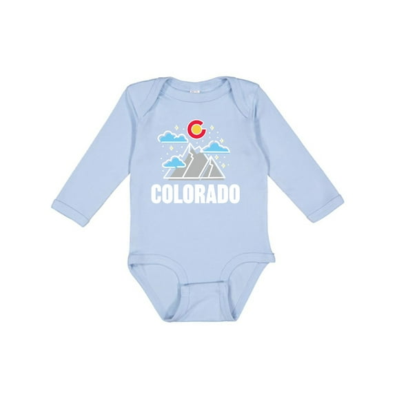 Inktastic Colorado Mountains and Clouds Boys or Girls Long Sleeve Baby Bodysuit