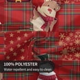 thumbnail image 5 of Silver Snowflakes Round Tablecloth 60Inch Christmas Winter Snow Table Cover with Xmas Tree Leaves Berry Table Cloth Heat Resistance Polyester Fabric for Kitchen Dining Camping Party Decor, 5 of 6