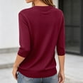 thumbnail image 5 of Kingdiese Womens Half Sleeve For Elbow Length Crew Neck Loose Blouse Summer Casual Lightweight Plus Size 1/2 Sleeve Shirts Mens Pullovers Quarter Zip Sweater, Size XL, 5 of 5