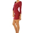 thumbnail image 2 of Vivian's Fashions Dress - Knit, Short Dress (Burgundy, X-Large), 2 of 4