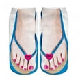 thumbnail image 4 of fenteer 2xManicure Print Flip Flop Socks Casual Fashion Funny Stocking for Christmas Yoga D, 4 of 8
