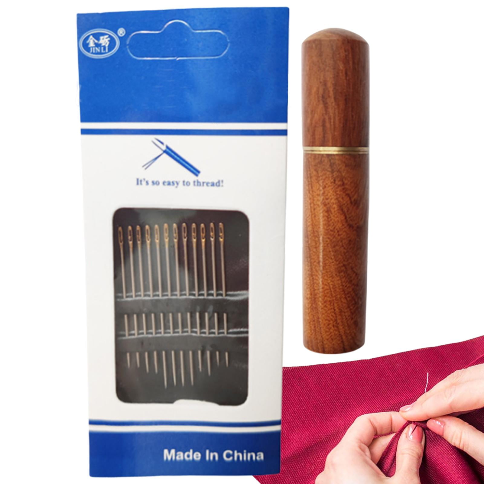 Wooden Needle Holder Embroidery Sewing Needle Holder with Needle