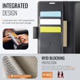 thumbnail image 3 of Decase Premium Magnetic Flip Wallet Case with RFID Blocking+Card Slots Durable TPU Shell Kickstand Protective Cover,Luxury PU Leather & TPU Material Shockproof Case for Samsung Galaxy A16 5G,Black, 3 of 11