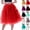 Red-01, variant on STETMN Women's Midi Tutu Skirt Pleated Puffy Skirts Elatic Waist Tulle Petticoats Skirt