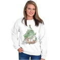 thumbnail image 3 of Classic Meowy Christmas Tree Kittens Unisex Plus Fleece Graphic Sweatshirt Brisco Brands 2X, 3 of 6