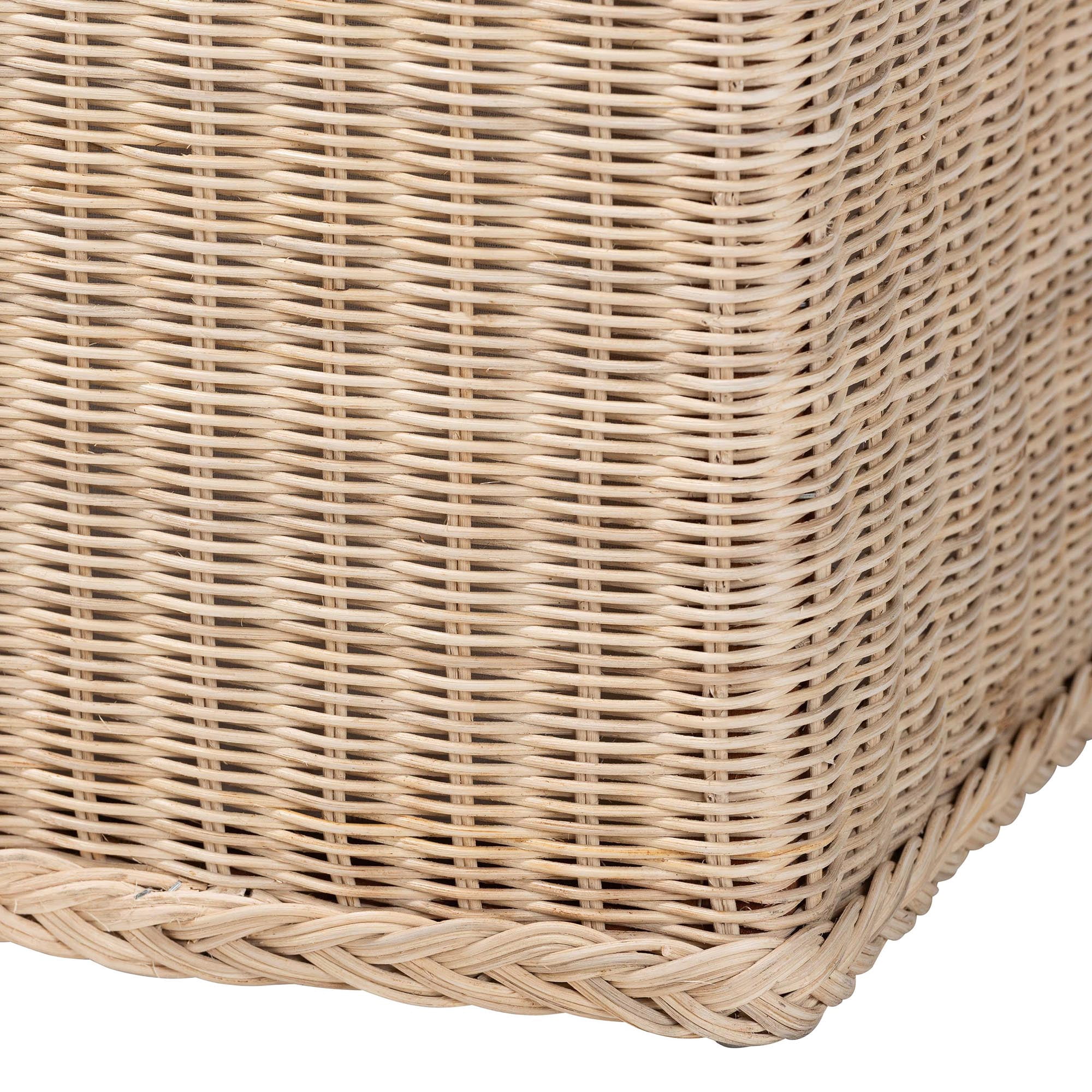 bali & pari Barid Boho Storage Bench, 19"H, Natural
