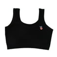 thumbnail image 1 of WEIYLL Teen Bras for Girls Crop Lightweight Ribbed Wide Shoulder Strap Black Toddler Tops Underwear Size L, 1 of 3