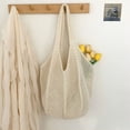 thumbnail image 1 of Granjero Gordo Bolso de mano tejido y bolsas de cosméticos, bolso de mano tejido elegante de playa de verano, bolso de hombro de 19,69 x 12,2 pulgadas (blanco), 1 of 4