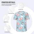 thumbnail image 3 of Hirioo Cute Panda Flying in the Sky for Men's Baseball T-shirt Shirts Short Sleeve Casual Summer Button Stretch T Shirts,Size S-4XL-4X-Large, 3 of 7