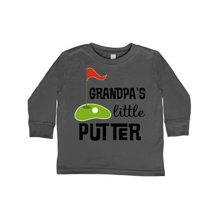 

Inktastic Golfing Grandpa Little Putter Gift Toddler Boy or Toddler Girl Long Sleeve T-Shirt