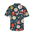 thumbnail image 3 of Balery Holiday Christmas Cookies Print Men's Hawaiian Shirts Short Sleeve Beach Shirt Relaxed Fit Vacation Button Down Shirts-Medium, 3 of 9
