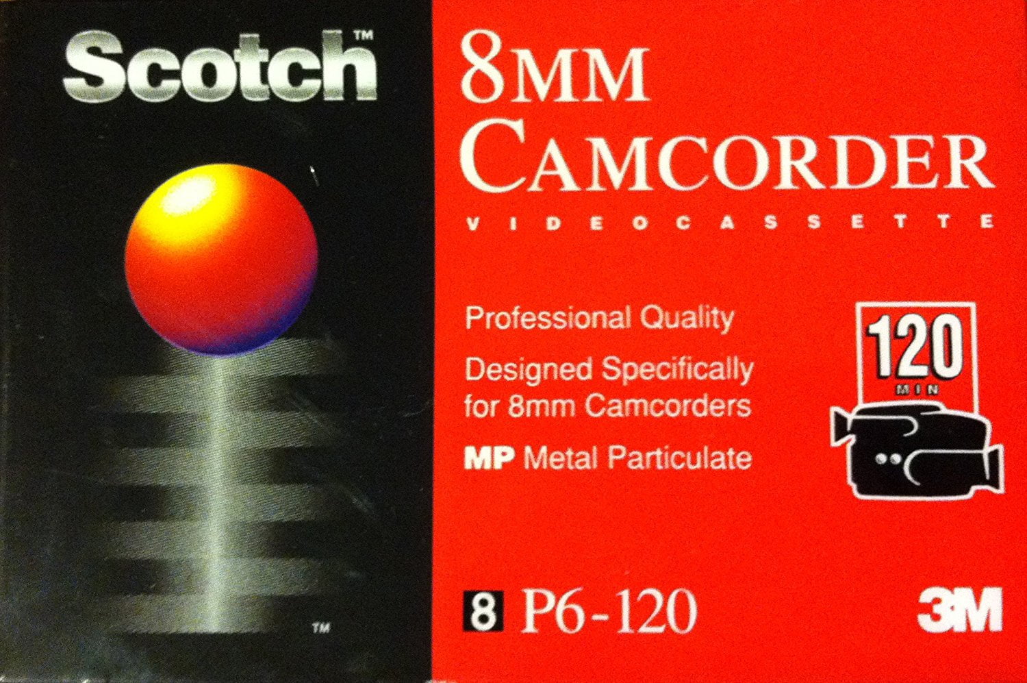 scotch p6-120 8mm camcorder video cassette