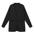 thumbnail image 7 of Long Cardigans for Women Nelozsy Women Fashion Casual Solid Color Pocket Cardigan Black L, 7 of 7
