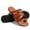 Brown, variant on Knivor Toe Loop Sandals for Women Cross Strappy Slip On Sandals Round Open Toe Flat Retro Summer Sandals Non Slip for Casual Dressy Beach Walking Sandals