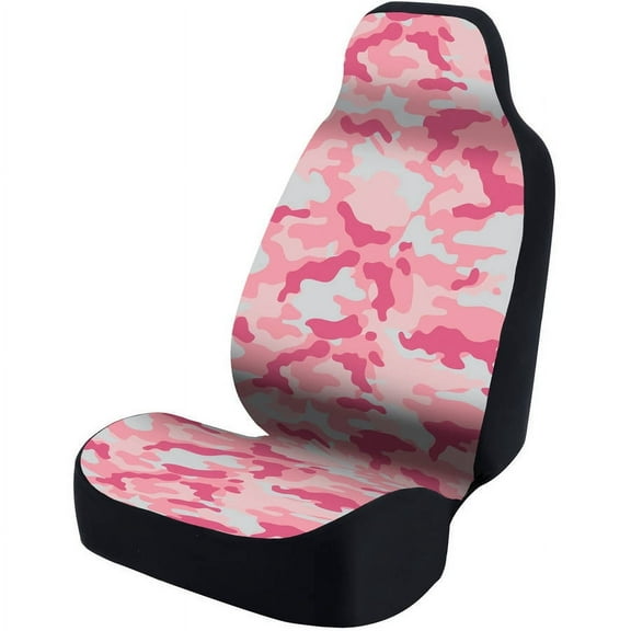Coverking Universal Printed Seat Cover, Ultra Suede Traditional Camo Pink
