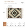 thumbnail image 2 of Boho Red Teal Brown Kitchen Runner Rug 2'x4', Southwestern Vintage Geometric Washable Rug with Tassels, Non Slip Woven Cotton Bathroom Rugs Hallway Carpet for Foyer Bedroom Entry Back Door Decor, 2 of 9