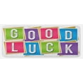 thumbnail image 1 of Going Away Party Kitchen Mat, Colorful Vibrant Blocks with Letters Saying Luck Modern Art Print, Plush Decorative Kitchen Mat with Non Slip Backing, 47" X 19", Multicolor, by Ambesonne, 1 of 1