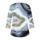 thumbnail image 5 of Fiudx Ofertas Flash Artículos En Oferta Blusas de Túnica Básica con Cuello En V y Costuras de Encaje Estampadas con Manga 3/4 para Mujer, 5 of 5