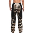 thumbnail image 7 of Salouo Cyber Skeleton With Tattoos Print Pajama Pants for Men, Lounge Pants Elastic Waistband Casual Men's sleepwear Loungewear Sleep Pajama Pant -Small, 7 of 7