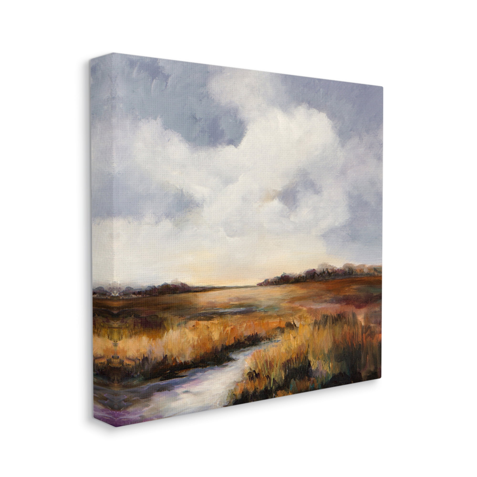Stupell Industries Traditional Country Landscape Landscape Painting Gallery Wrapped Canvas Art Print Wall Art, 30 x 30