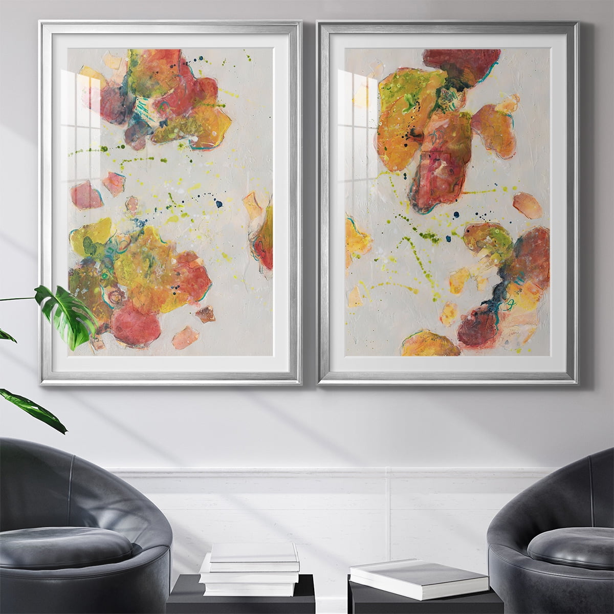 Wexford Home Attracting Love I Premium Framed Print, 18.5" x 24.5" - Ready to Hang, Silver (Set of 2)