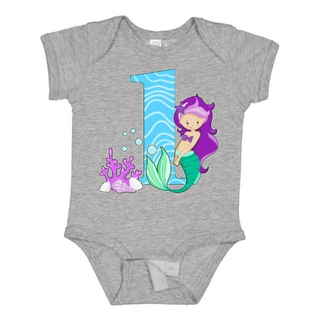 

Inktastic First Birthday- Mermaid Gift Baby Girl Bodysuit