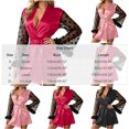thumbnail image 3 of Tawop Women's Pajamas Mesh Sleeve Robes Womens Sleepwear Lingerie Deep V, 3 of 7