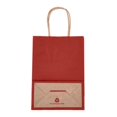 thumbnail image 6 of 30 pc Kraft Paper Bags Gift Bags Shopping Bags with Handles Dark Red 15x8x21cm, 6 of 6