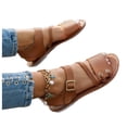 thumbnail image 4 of Miluxas Women's Roman Sandals Casual Flat Sandals Comfy Summer Shoes for Women Beach Shoes Brown 6.5(38), 4 of 8