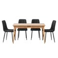 thumbnail image 1 of Antecomedor 4 sillas extensible Adria Natural y Negro Kessa Muebles, 1 of 5