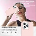 thumbnail image 3 of Design for iPhone 15 Pro Case [Compatible with Magsafe], Liquid Silicone Soft Gel Rubber Slim Cover with Cloth Lining Phone Case for Apple iPhone 15 Pro 6.1", Pink Sand, 3 of 16