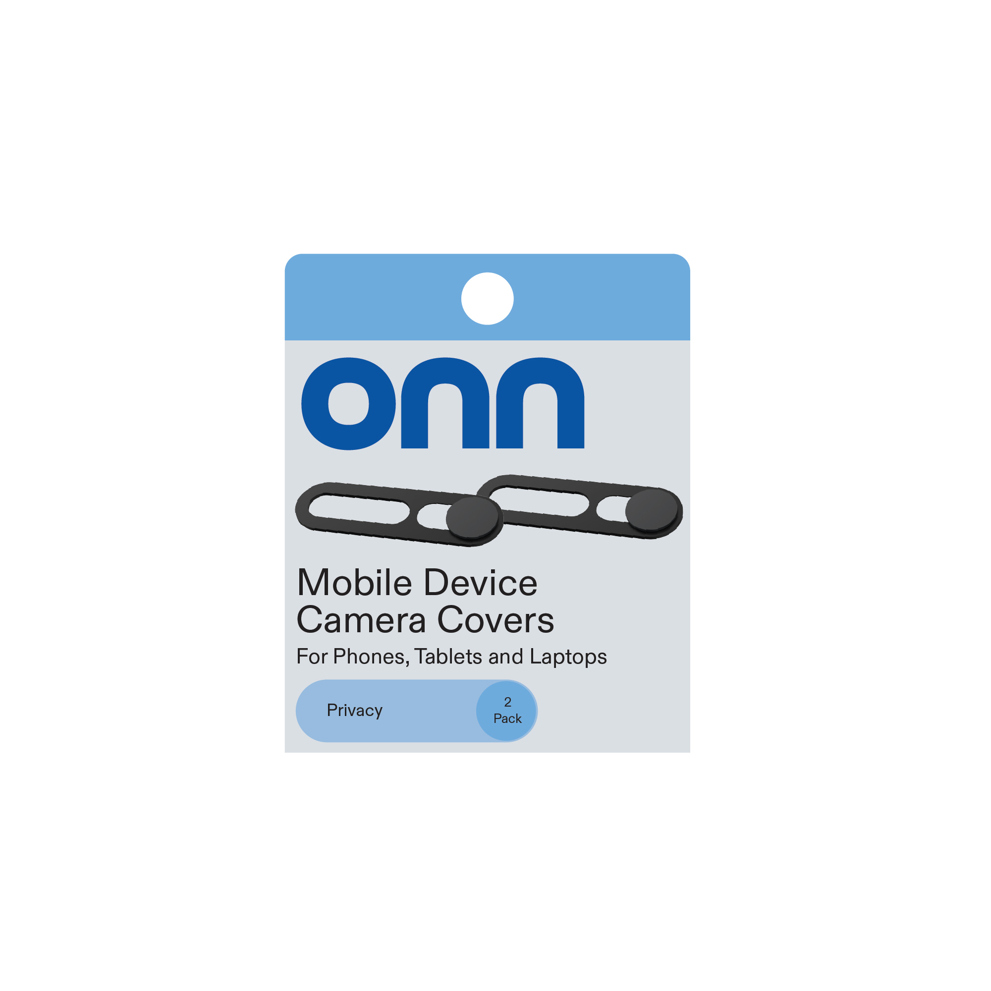 onn Webcam Sliding Privacy Cover for Cell Phones, Tablets and Laptops - 2 Pack