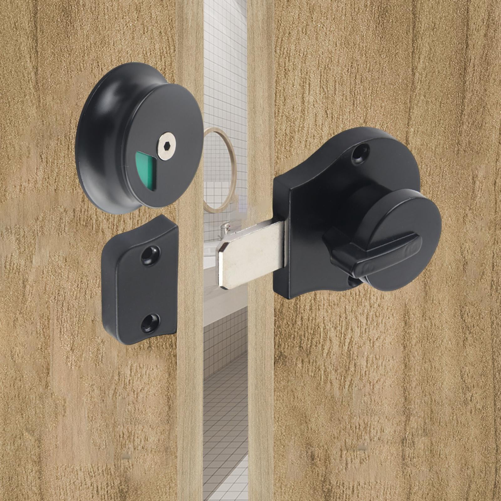 Wzmzjy Accessories RV Bathroom Door Lock Sturdy Professional Replace Parts Multipurpose Black