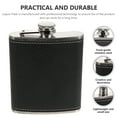 thumbnail image 6 of MEIBUTYUP Portable Black Stainless Steel Hip Flask for Outdoor Use, Travel, Camping, Hiking - 1 Set, 6 of 6