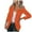 Orange, variant on Casual Blazers for Women 2025 Long Sleeve Notch Lapel Collar Open Front Business Casual Work Office Jacket